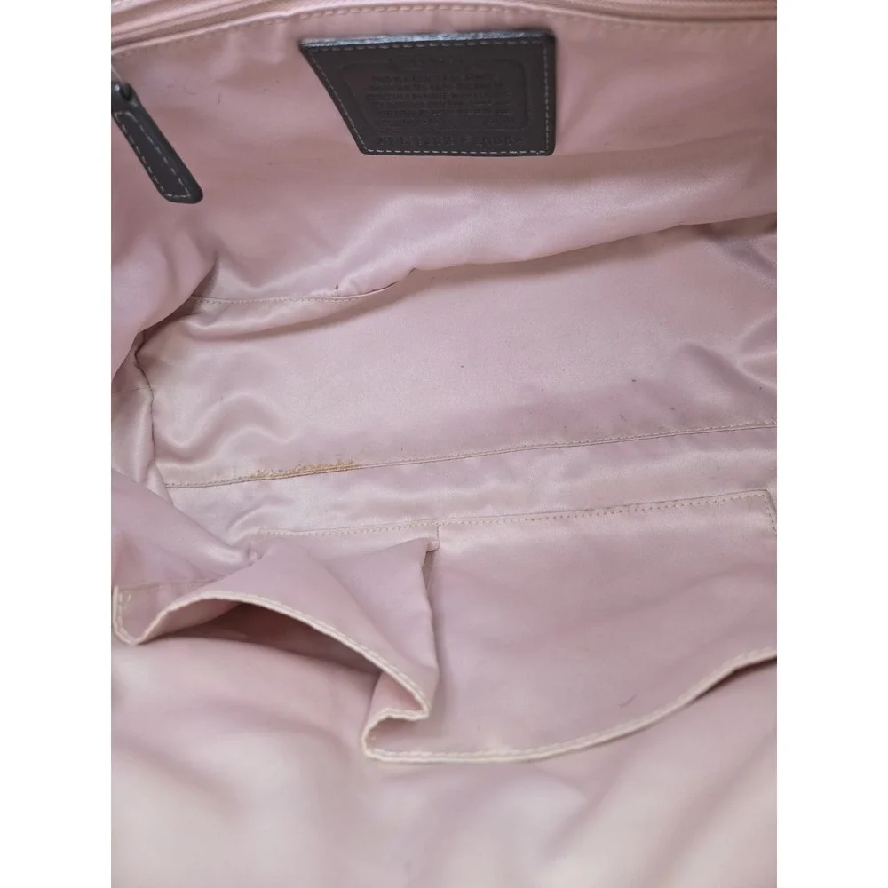 Coach Ashley Gathered Satin Satchel Bag Gray